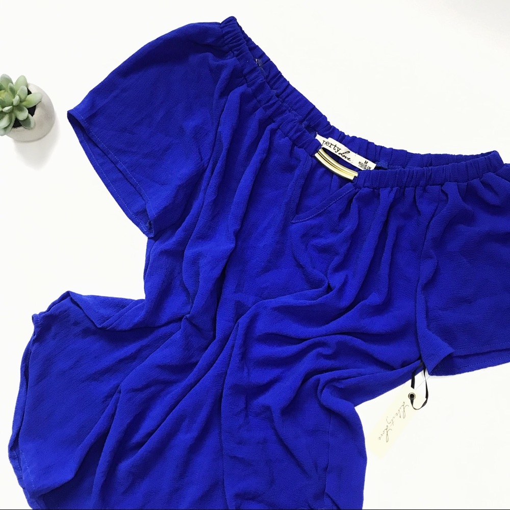 🔥NWT Liberty Love Blue Off the shoulder Blouse